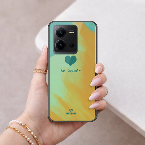 Vivo V25e Cover - Onation Heart Series - HQ Ultra Shine Premium Infinity Glass Soft Silicon Borders Case