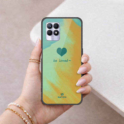Realme 8i Cover - Onation Heart Series - HQ Ultra Shine Premium Infinity Glass Soft Silicon Borders Case