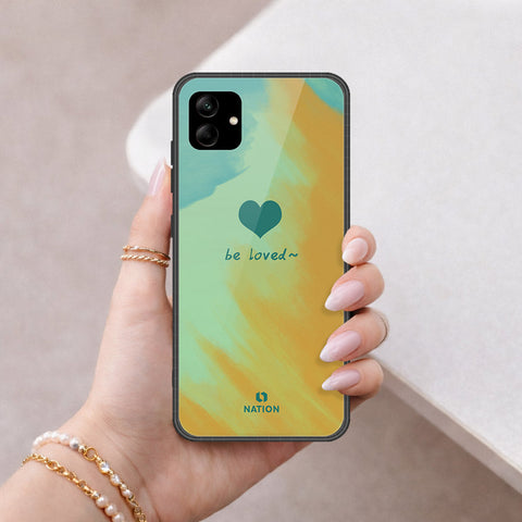 Samsung Galaxy A04e Cover - Onation Heart Series - HQ Ultra Shine Premium Infinity Glass Soft Silicon Borders Case