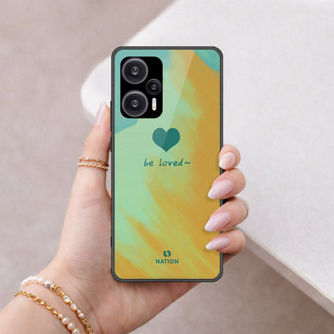 Xiaomi Redmi Note 12 Turbo Cover - Onation Heart Series - HQ Ultra Shine Premium Infinity Glass Soft Silicon Borders Case