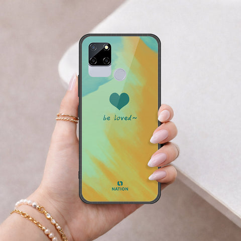 Realme C12 Cover - Onation Heart Series - HQ Ultra Shine Premium Infinity Glass Soft Silicon Borders Case
