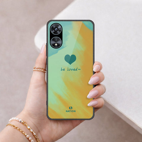 Oppo A58 4G Cover - Onation Heart Series - HQ Ultra Shine Premium Infinity Glass Soft Silicon Borders Case