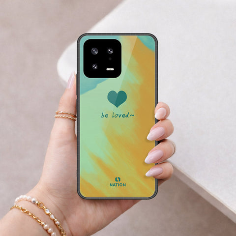 Xiaomi 13 Cover - Onation Heart Series - HQ Ultra Shine Premium Infinity Glass Soft Silicon Borders Case