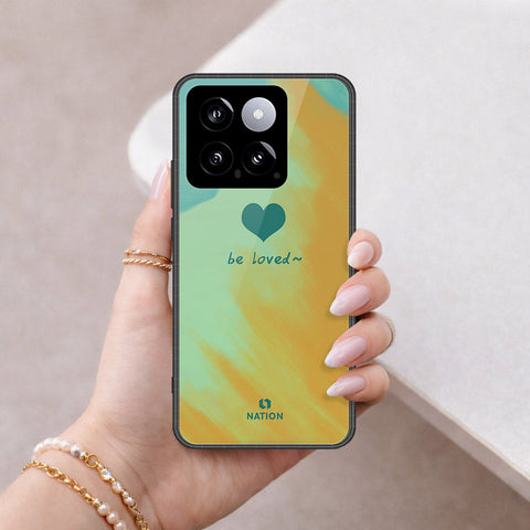 Xiaomi 14 Cover - Onation Heart Series - HQ Ultra Shine Premium Infinity Glass Soft Silicon Borders Case