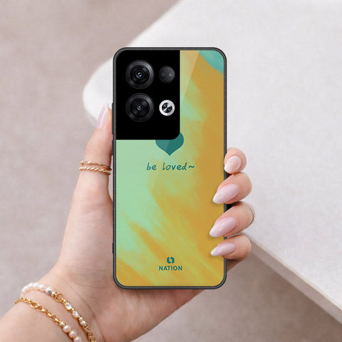 Oppo Reno 8 Pro  Cover - Onation Heart Series - HQ Ultra Shine Premium Infinity Glass Soft Silicon Borders Case