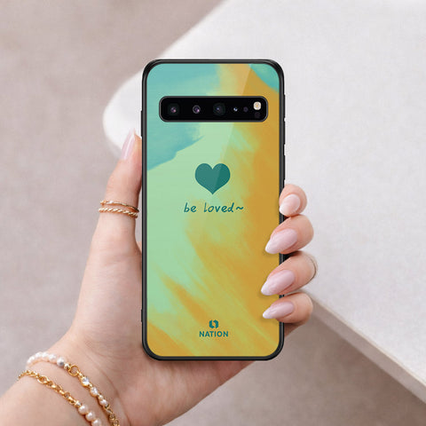Samsung Galaxy S10 5G Cover - Onation Heart Series - HQ Ultra Shine Premium Infinity Glass Soft Silicon Borders Case