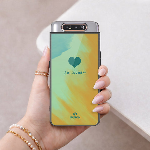 Samsung Galaxy A80 Cover - Onation Heart Series - HQ Ultra Shine Premium Infinity Glass Soft Silicon Borders Case