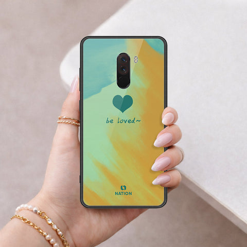 Xiaomi Pocophone F1 Cover - Onation Heart Series - HQ Ultra Shine Premium Infinity Glass Soft Silicon Borders Case