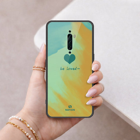 Oppo Reno 2F Cover - Onation Heart Series - HQ Ultra Shine Premium Infinity Glass Soft Silicon Borders Case