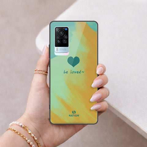 Vivo X60 Pro Cover - Onation Heart Series - HQ Ultra Shine Premium Infinity Glass Soft Silicon Borders Case