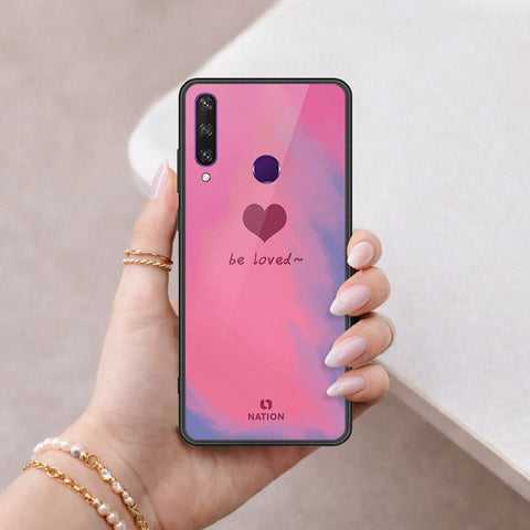 Huawei Y6p Cover - Onation Heart Series - HQ Ultra Shine Premium Infinity Glass Soft Silicon Borders Case