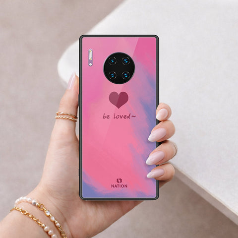 Huawei Mate 30 Pro Cover - Onation Heart Series - HQ Ultra Shine Premium Infinity Glass Soft Silicon Borders Case