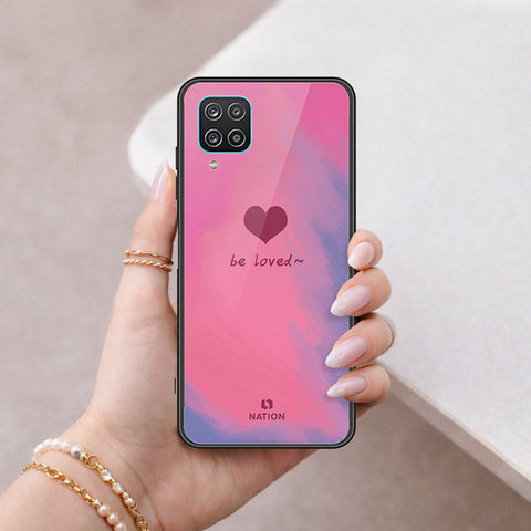 Samsung Galaxy A12 Cover - Onation Heart Series - HQ Ultra Shine Premium Infinity Glass Soft Silicon Borders Case