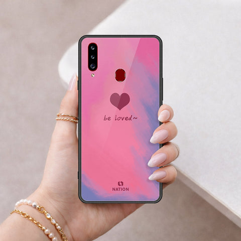 Samsung Galaxy A20s Cover - Onation Heart Series - HQ Ultra Shine Premium Infinity Glass Soft Silicon Borders Case
