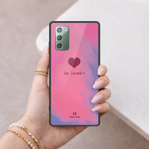 Samsung Galaxy Note 20 Cover - Onation Heart Series - HQ Ultra Shine Premium Infinity Glass Soft Silicon Borders Case