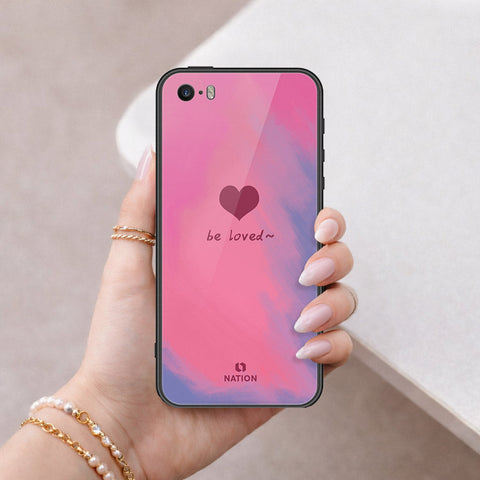 iPhone 5s Cover - Onation Heart Series - HQ Ultra Shine Premium Infinity Glass Soft Silicon Borders Case
