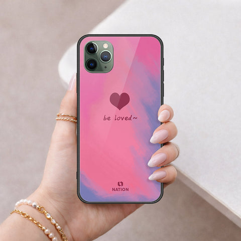 iPhone 11 Pro Max - Onation Heart Series - HQ Ultra Shine Premium Infinity Glass Soft Silicon Borders Case