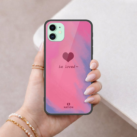iPhone 11 - Onation Heart Series - HQ Ultra Shine Premium Infinity Glass Soft Silicon Borders Case
