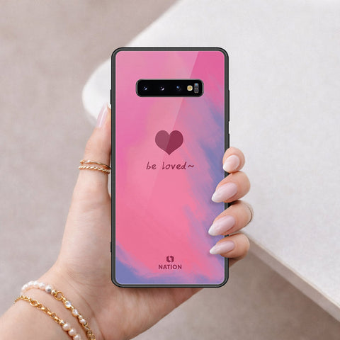 Samsung Galaxy S10 Plus Cover - Onation Heart Series - HQ Ultra Shine Premium Infinity Glass Soft Silicon Borders Case