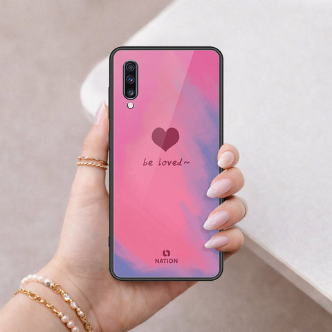 Samsung Galaxy A70s Cover - Onation Heart Series - HQ Ultra Shine Premium Infinity Glass Soft Silicon Borders Case