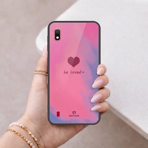 Samsung Galaxy A10 Cover - Onation Heart Series - HQ Ultra Shine Premium Infinity Glass Soft Silicon Borders Case