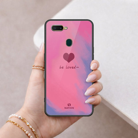Oppo A12s Cover - Onation Heart Series - HQ Ultra Shine Premium Infinity Glass Soft Silicon Borders Case