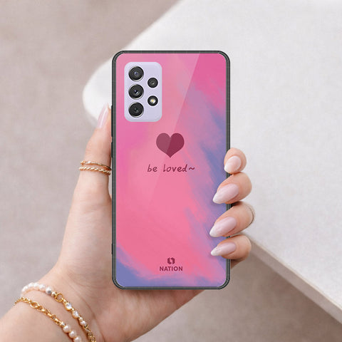 Samsung Galaxy A72 Cover - Onation Heart Series - HQ Ultra Shine Premium Infinity Glass Soft Silicon Borders Case