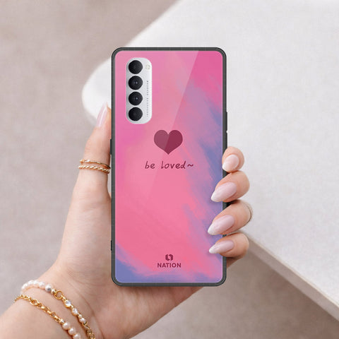 Oppo Reno 4 Pro Cover - Onation Heart Series - HQ Ultra Shine Premium Infinity Glass Soft Silicon Borders Case