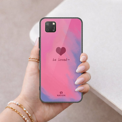 Huawei Y5p Cover - Onation Heart Series - HQ Ultra Shine Premium Infinity Glass Soft Silicon Borders Case