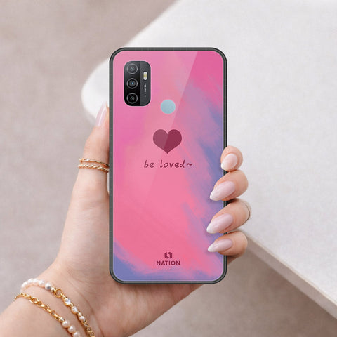 Oppo A53s Cover - Onation Heart Series - HQ Ultra Shine Premium Infinity Glass Soft Silicon Borders Case