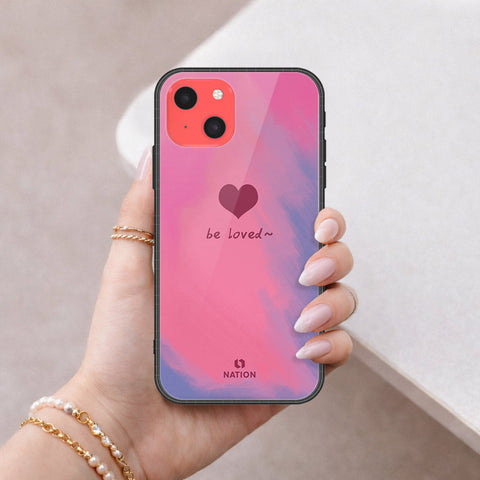 iPhone 13 Mini Cover - Onation Heart Series - HQ Ultra Shine Premium Infinity Glass Soft Silicon Borders Case