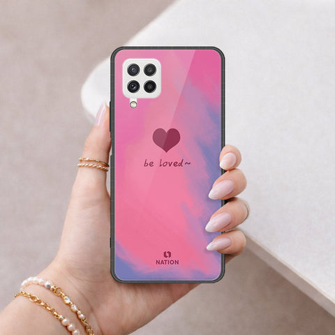 Samsung Galaxy M32 Cover - Onation Heart Series - HQ Ultra Shine Premium Infinity Glass Soft Silicon Borders Case