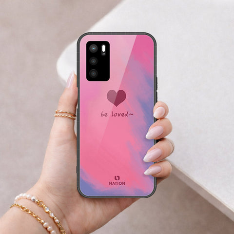 Oppo A16 Cover - Onation Heart Series - HQ Ultra Shine Premium Infinity Glass Soft Silicon Borders Case