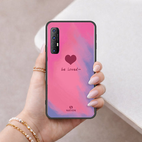 Oppo Reno 3 Pro Cover - Onation Heart Series - HQ Ultra Shine Premium Infinity Glass Soft Silicon Borders Case