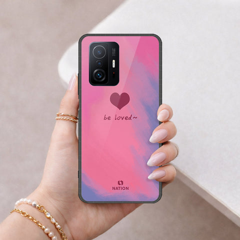 Xiaomi 11T Cover - Onation Heart Series - HQ Ultra Shine Premium Infinity Glass Soft Silicon Borders Case