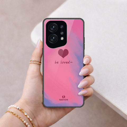 Oppo Find X5 Cover - Onation Heart Series - HQ Ultra Shine Premium Infinity Glass Soft Silicon Borders Case