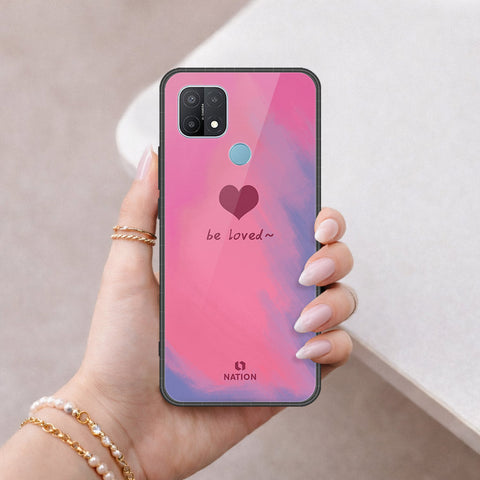 Oppo A15 Cover - Onation Heart Series - HQ Ultra Shine Premium Infinity Glass Soft Silicon Borders Case