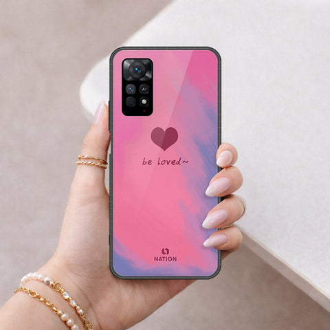 Xiaomi Redmi Note 11 Cover - Onation Heart Series - HQ Ultra Shine Premium Infinity Glass Soft Silicon Borders Case