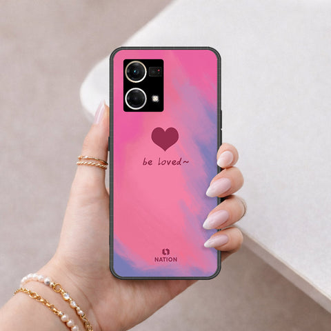 Oppo Reno 7 4G Cover - Onation Heart Series - HQ Ultra Shine Premium Infinity Glass Soft Silicon Borders Case