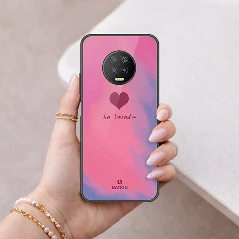 Infinix Note 7 Cover - Onation Heart Series - HQ Ultra Shine Premium Infinity Glass Soft Silicon Borders Case