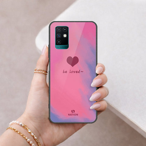 Infinix Note 10 Cover - Onation Heart Series - HQ Ultra Shine Premium Infinity Glass Soft Silicon Borders Case