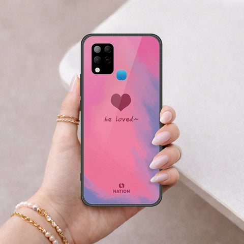 Infinix Hot 10s Cover - Onation Heart Series - HQ Ultra Shine Premium Infinity Glass Soft Silicon Borders Case