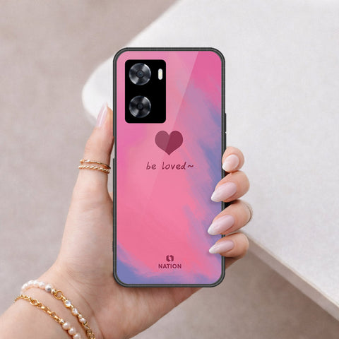 Oppo A77s Cover - Onation Heart Series - HQ Ultra Shine Premium Infinity Glass Soft Silicon Borders Case