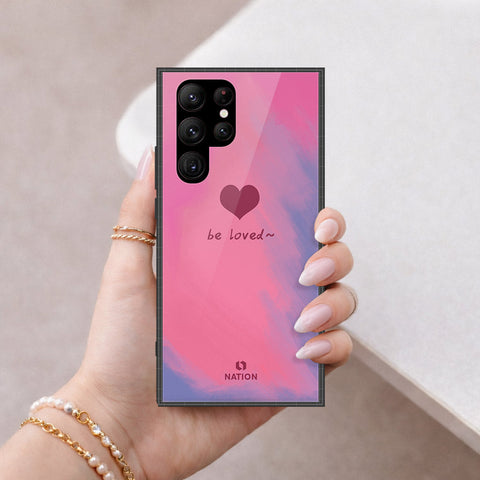 Samsung Galaxy S23 Ultra 5G Cover - Onation Heart Series - HQ Ultra Shine Premium Infinity Glass Soft Silicon Borders Case