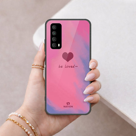 Huawei Y7a Cover - Onation Heart Series - HQ Ultra Shine Premium Infinity Glass Soft Silicon Borders Case