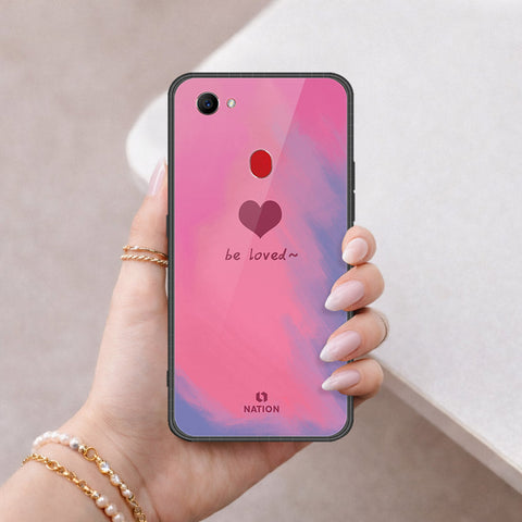 Oppo F7 Cover - Onation Heart Series - HQ Ultra Shine Premium Infinity Glass Soft Silicon Borders Case