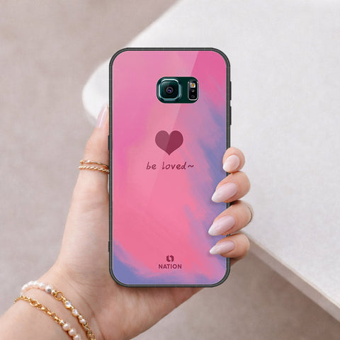 Samsung Galaxy S6 Edge Cover - Onation Heart Series - HQ Ultra Shine Premium Infinity Glass Soft Silicon Borders Case