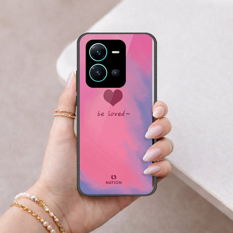 Vivo V25 5G Cover - Onation Heart Series - HQ Ultra Shine Premium Infinity Glass Soft Silicon Borders Case