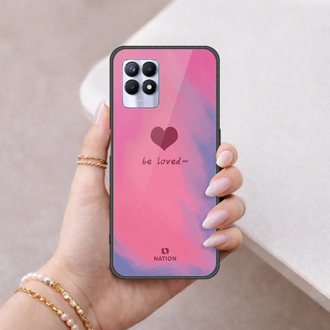 Realme 8i Cover - Onation Heart Series - HQ Ultra Shine Premium Infinity Glass Soft Silicon Borders Case