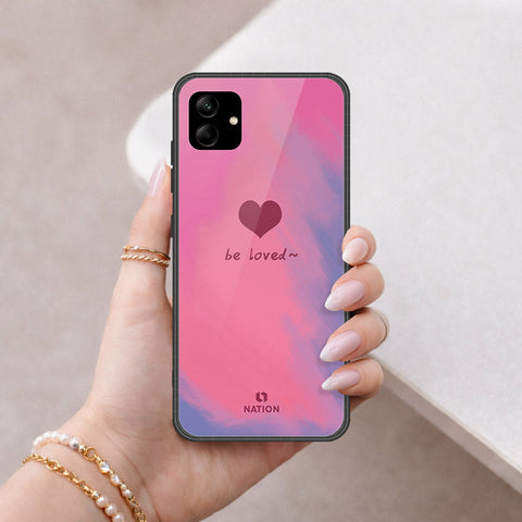 Samsung Galaxy A04e Cover - Onation Heart Series - HQ Ultra Shine Premium Infinity Glass Soft Silicon Borders Case